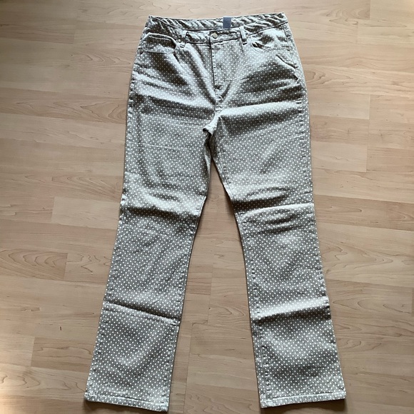 DG2 by Diane Gilman Denim - DG2 tan jeans W/ white polka dots